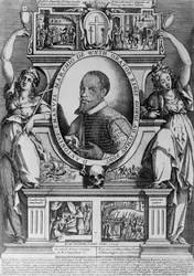Portrait of Ambassador Antonius Emanuel, with Four Historical Scenes from His Life